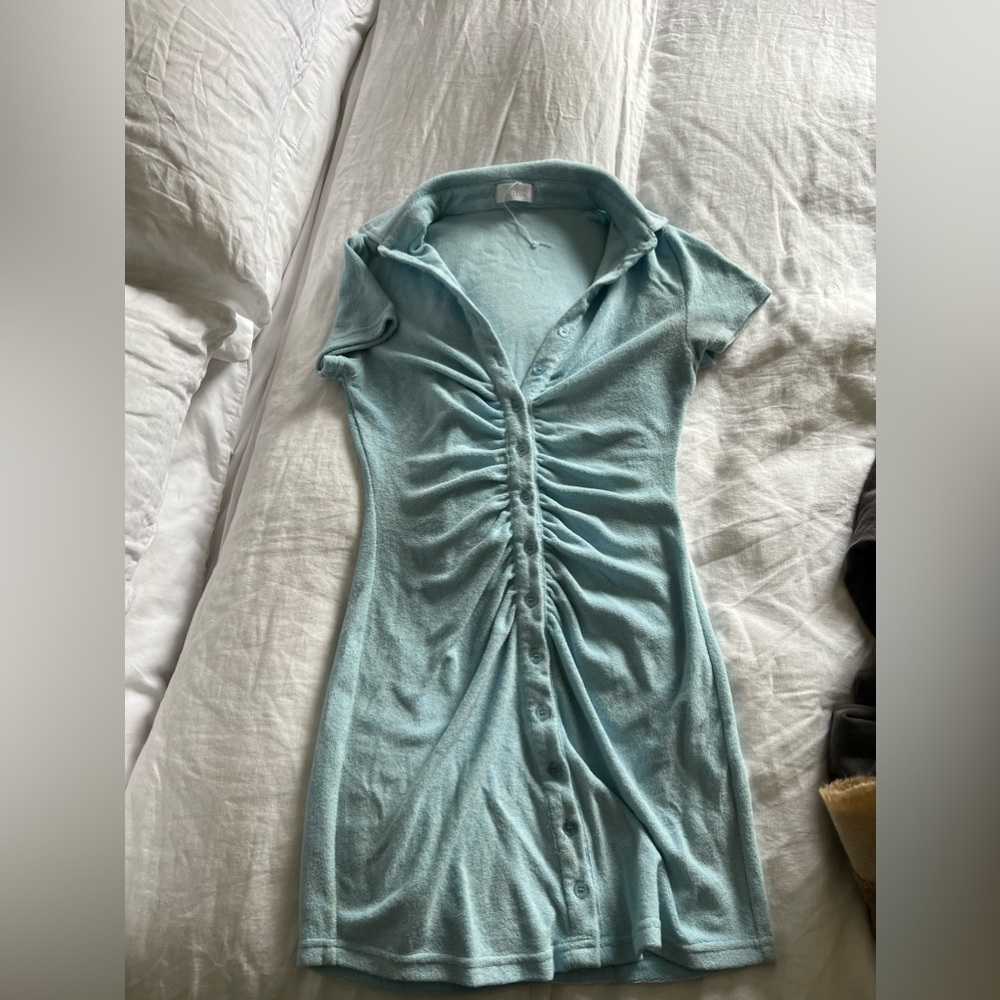 Isalis terry light blue dress